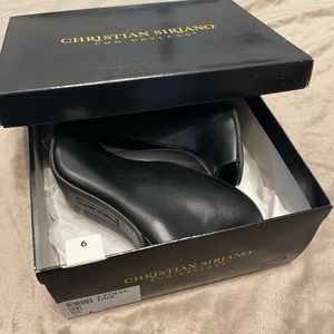 Christian Siriano Front Slit Black Pumps